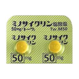 ミノサイクリン塩酸塩錠50mg「トーワ」の基本情報（作用・副作用・飲み合わせ・添付文書）【QLifeお薬検索】