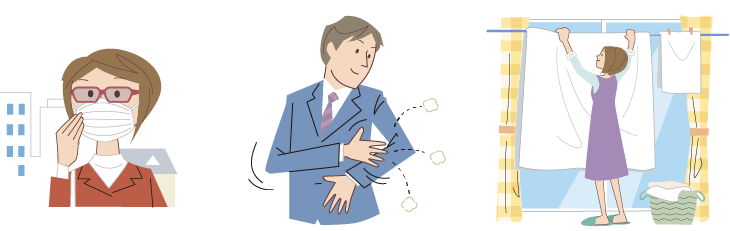花粉症の予防のイラスト