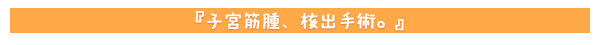 子宮筋腫、核出手術。